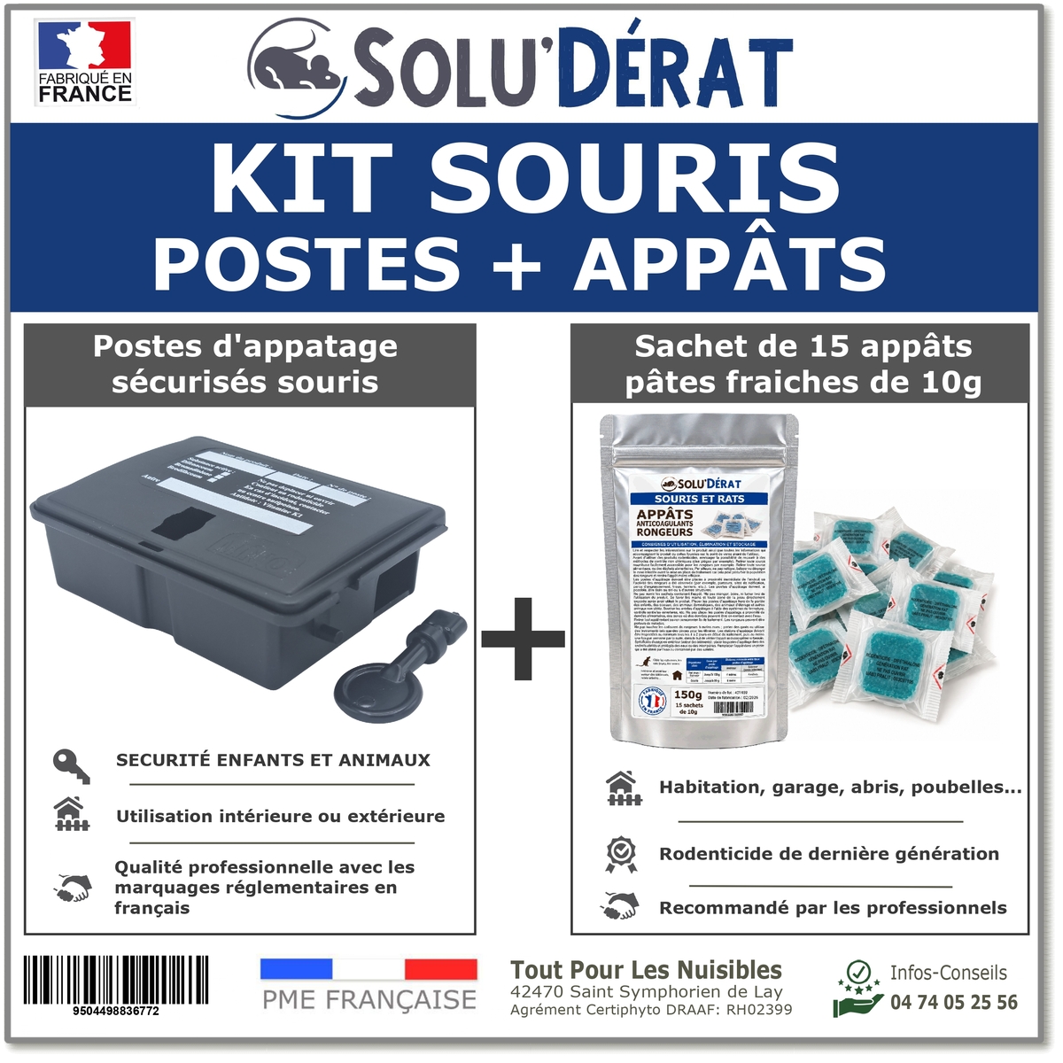 Kit traitement souris avec postes d